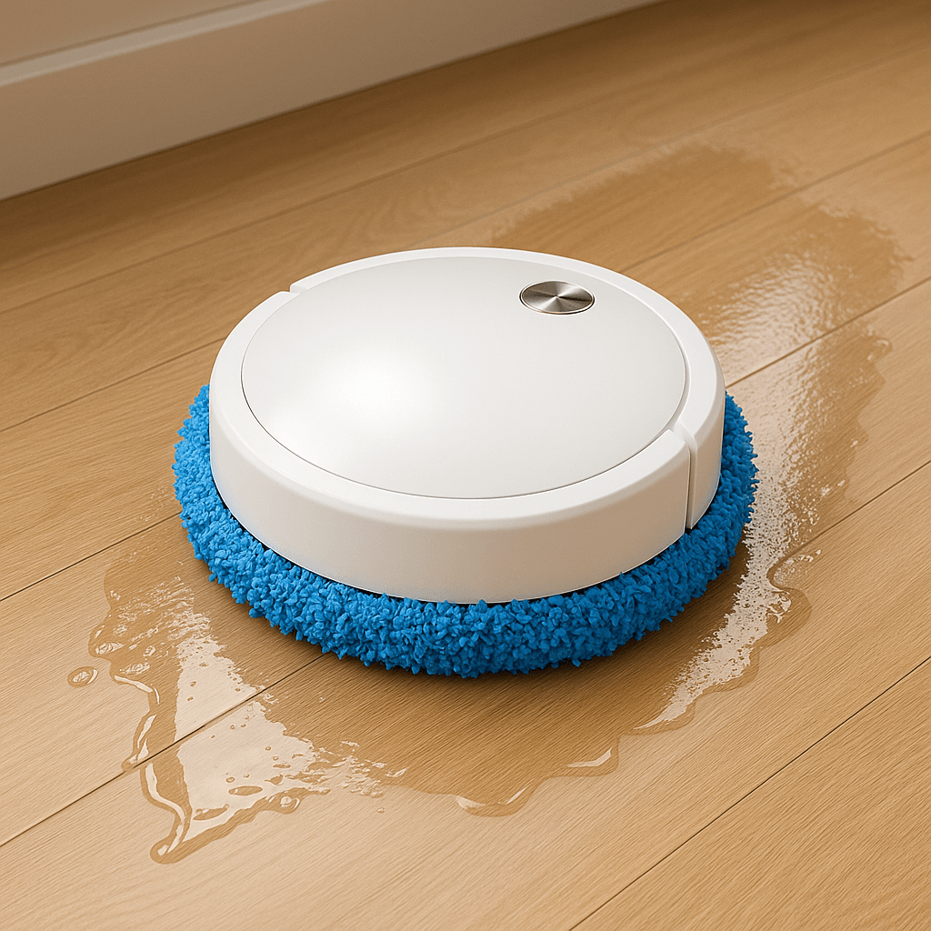 SerenaMop - Automatisk Moppningsrobot med Torr- & Våtfunktion – Tyst Drift, Slimmad Design