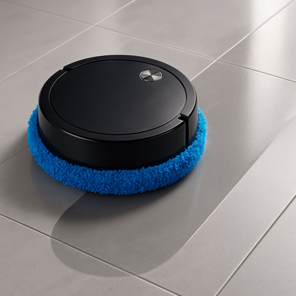 SerenaMop - Automatisk Moppningsrobot med Torr- & Våtfunktion – Tyst Drift, Slimmad Design