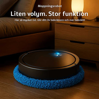 SerenaMop - Automatisk Moppningsrobot med Torr- & Våtfunktion – Tyst Drift, Slimmad Design