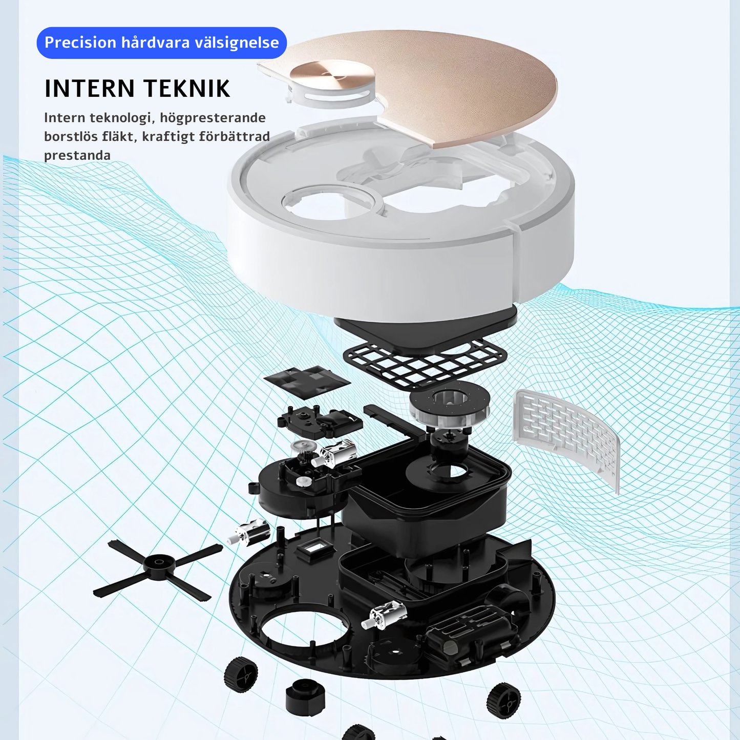 SweepLuxe - Smart Robotdammsugare med 1800 Pa Sugkraft & App‑Styrning