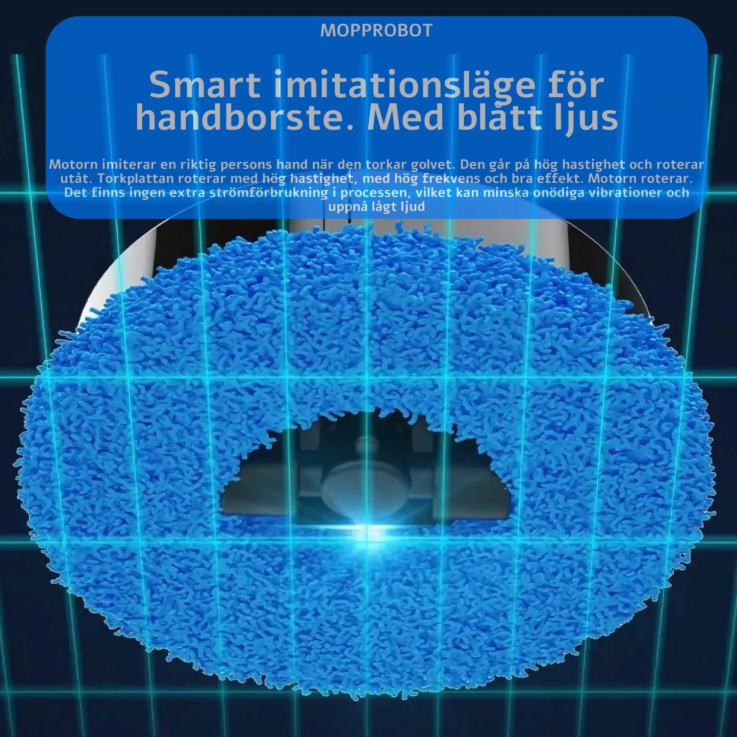 SerenaMop - Automatisk Moppningsrobot med Torr- & Våtfunktion – Tyst Drift, Slimmad Design
